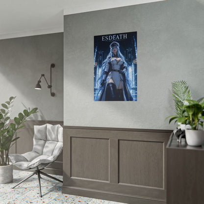 Esdeath Poster, Akame ga Kill Wall Art, Anime Print, Room Decor