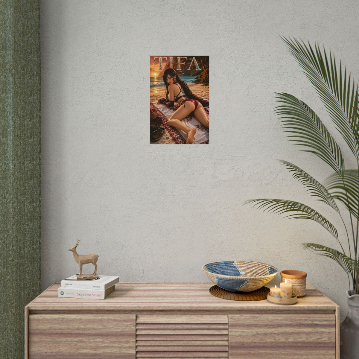 Gaming Wall Art Tifa Lockhart Poster Bedroom Game Room Decor Art Print