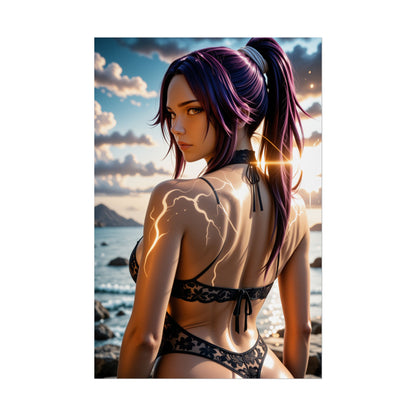 Anime-Waifu-Wandbild | Yoruichi Shihōin Poster fürs Otaku-Zimmer oder -Setup