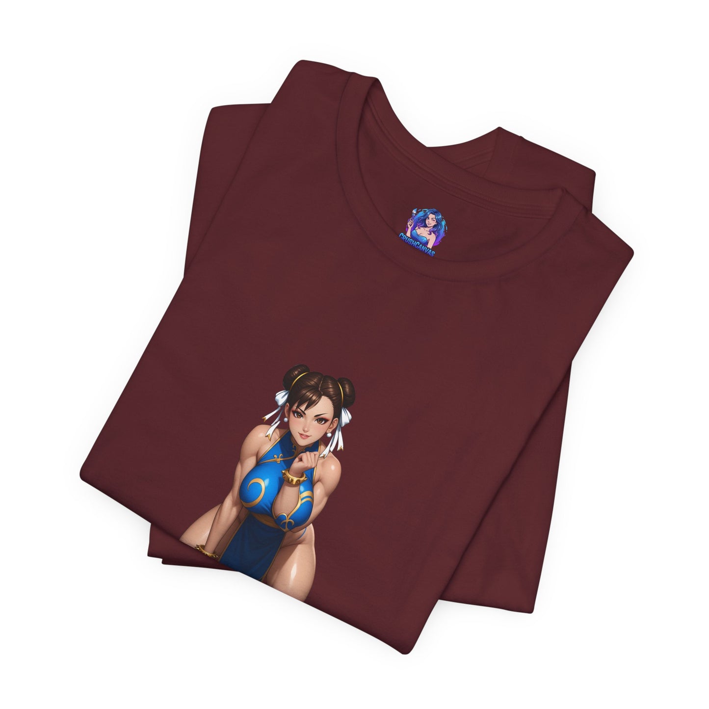 Chun-Li T-Shirt | Street Fighter Grafik-T-Shirt für Gamer &amp; Anime-Fans | Kämpfer-Waifu-Shirt