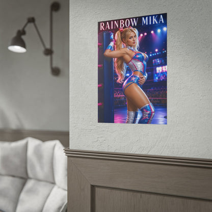 Rainbow Mika Street Fighter Poster Capcom Wall Art Print Decor