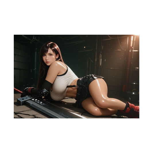 Tifa Lockhart Anime Poster | Waifu Wall Art for Otaku Room or Gaming Setup
