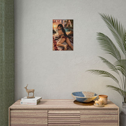 Game Room Decor Tifa Lockhart Wall Art Poster Collectible Character Print