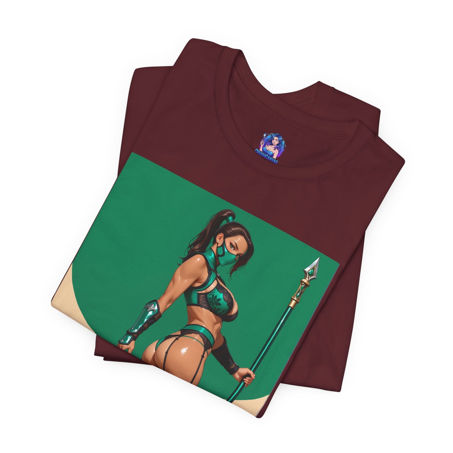 Jade Grafik-T-Shirt | Mortal Kombat T-Shirt für Otakus und Kampfspielfans | Sexy Ninja-Shirt