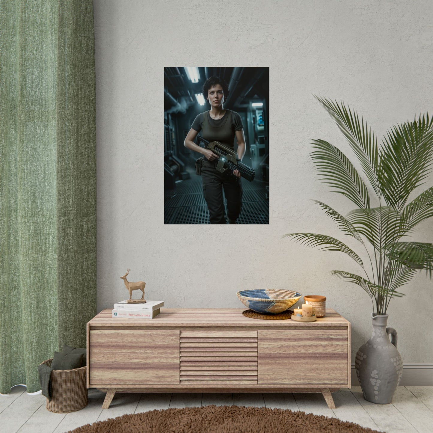 Ellen Ripley Alien Poster, Alien Wall Art Print, Sci Fi Movie Character Decor, Space Horror Art, Film Poster
