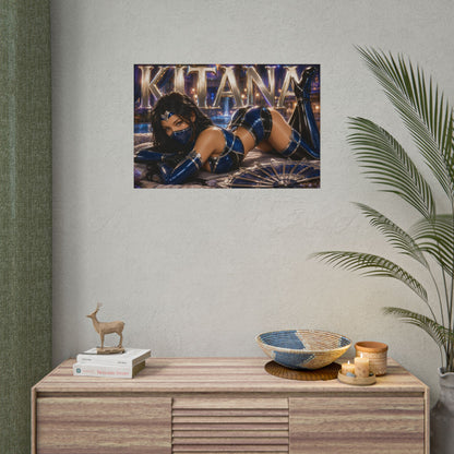 Kitana Mortal Kombat Poster Gaming Wall Art Gamer Room Decor Collectible Print