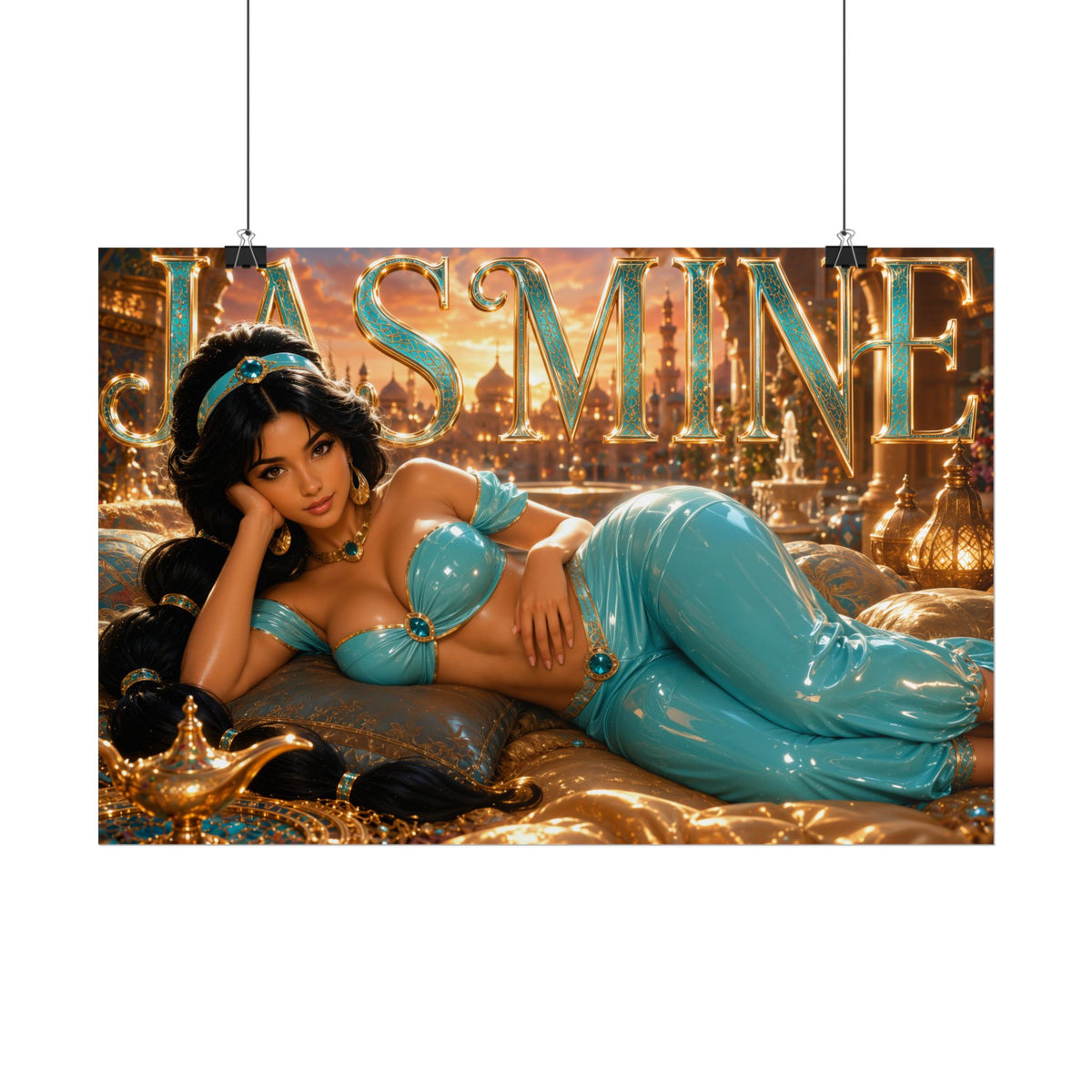 Fantasy Room Decor Princess Jasmine Aladdin Poster Wall Art Character Print