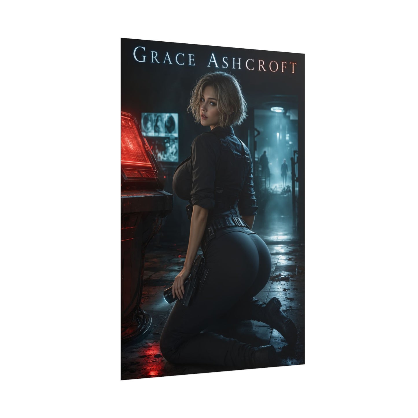 Grace Ashcroft Poster, Survival Horror Wall Art, Gaming Print Decor