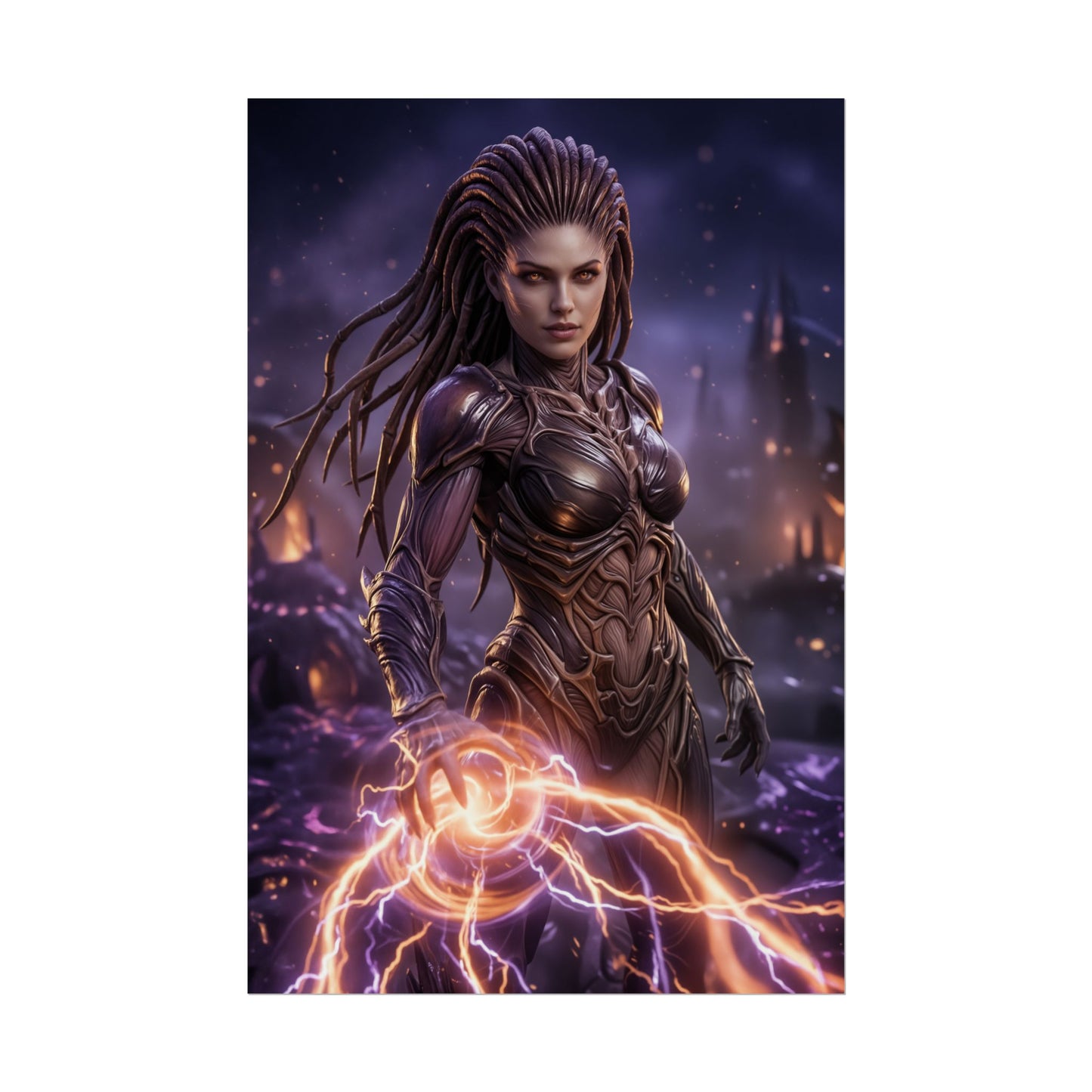 Sarah Kerrigan Starcraft Poster, Starcraft Wall Art Print, Sci Fi Queen Girl Decor, Gaming Room Wall Art, Gamer Gift