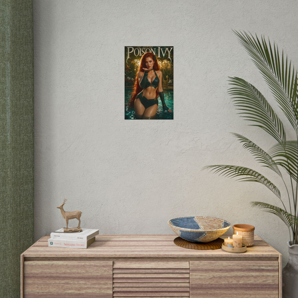 Poison Ivy Character Poster Comic Style Wall Decor Bedroom Collector Gift
