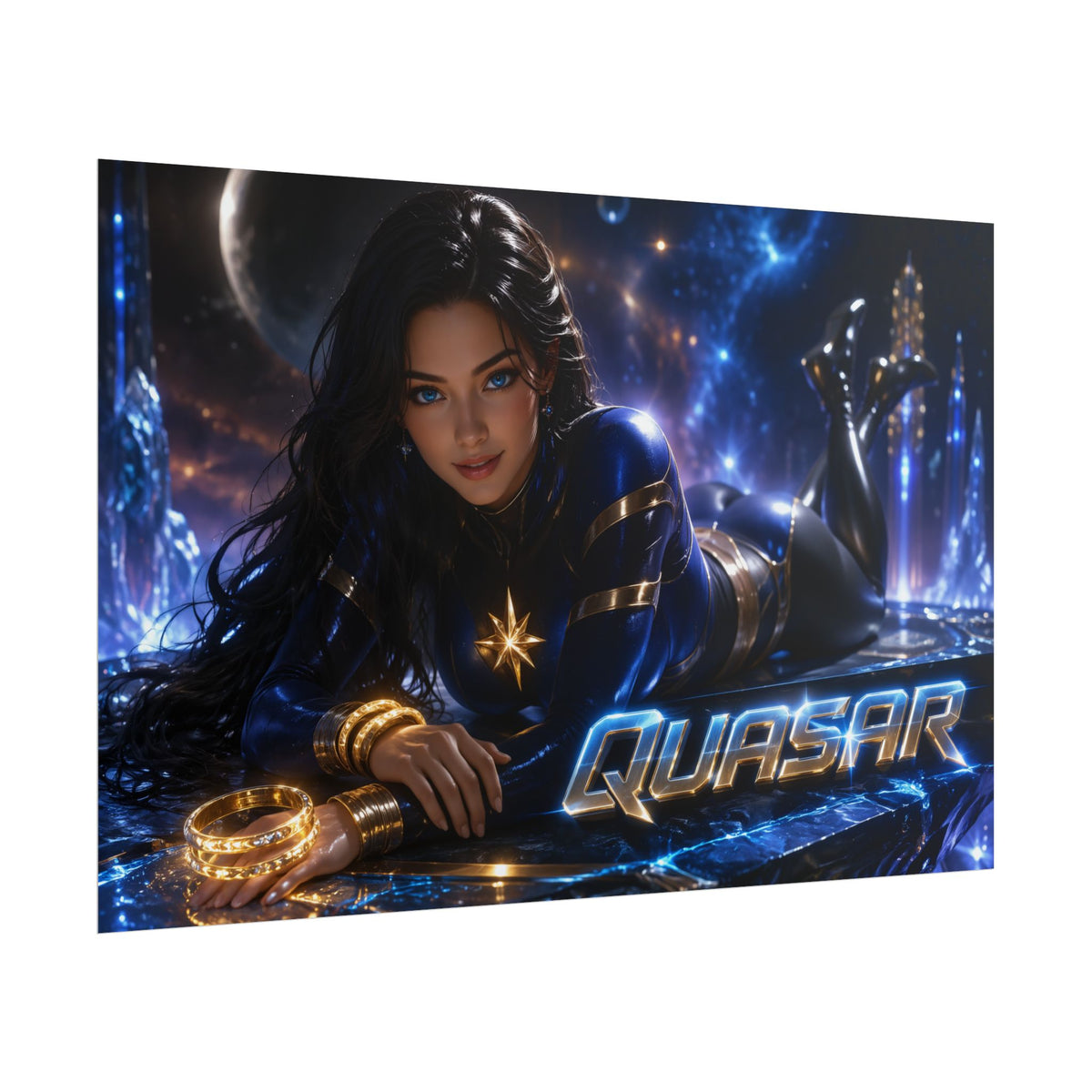 Quasar Comic Poster Character Wall Art Collector Room Decor Art Print
