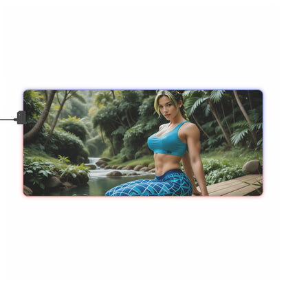 Килимок для столу Jolyne Cujoh – світлодіодний RGB-підсвітлювальний килимок, елегантна конфігурація дівчини з аніме Вайфу