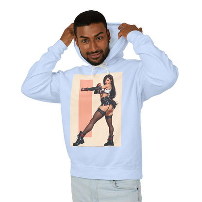 Худі з капюшоном Tifa Lockhart | Худі з фентезійною RPG | Пуловер з аніме-воїном
