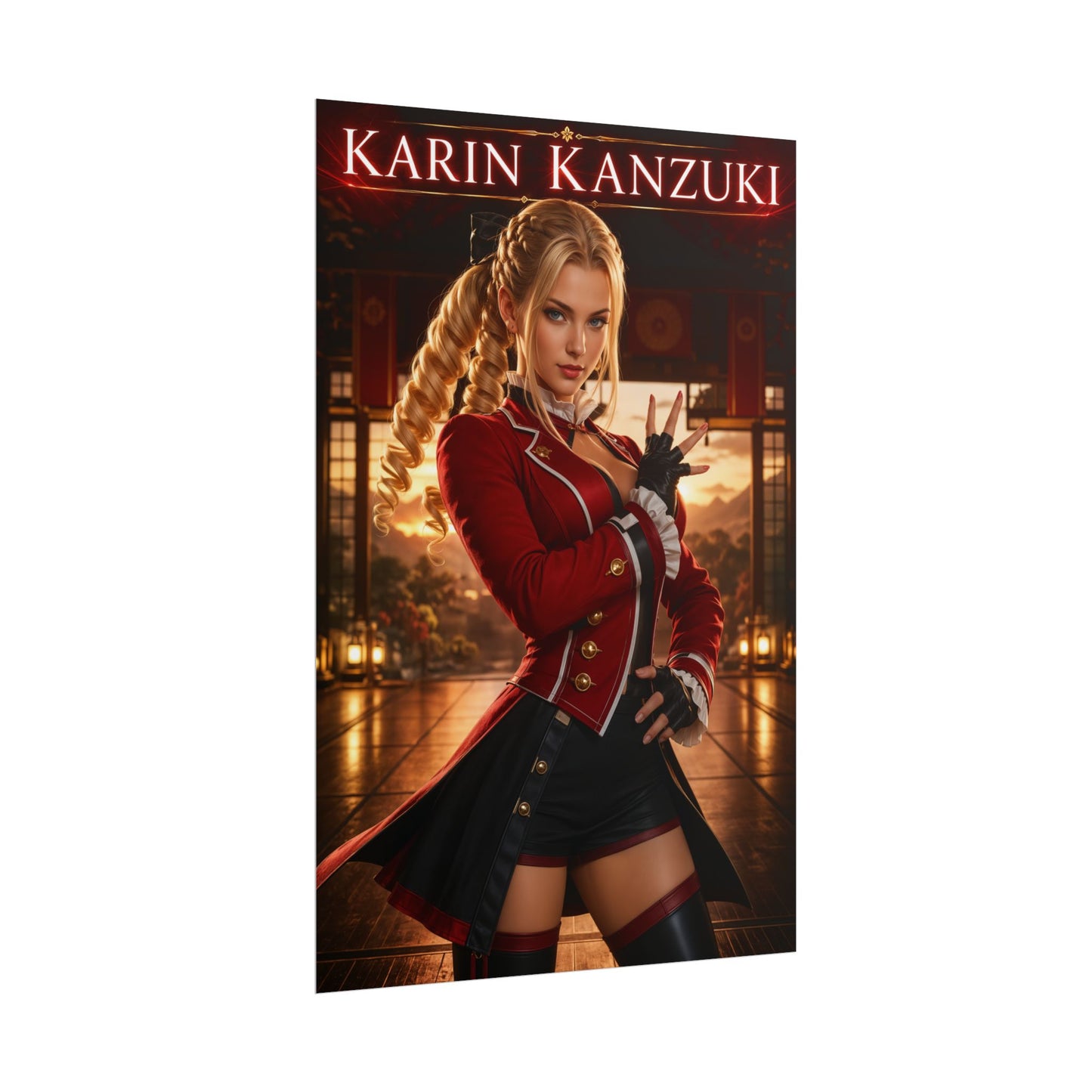 Karin Kanzuki Poster, Street Fighter Wall Art, Gaming Poster, Room Decor