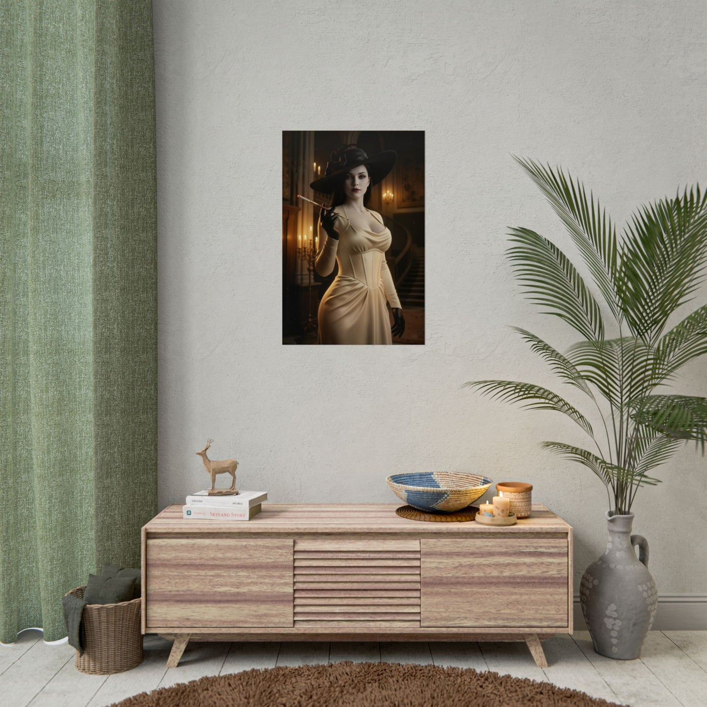 Lady Dimitrescu Resident Evil Poster, Resident Evil Wall Art Print, Vampire Lady Decor, Horror Game Art, Gamer Gift