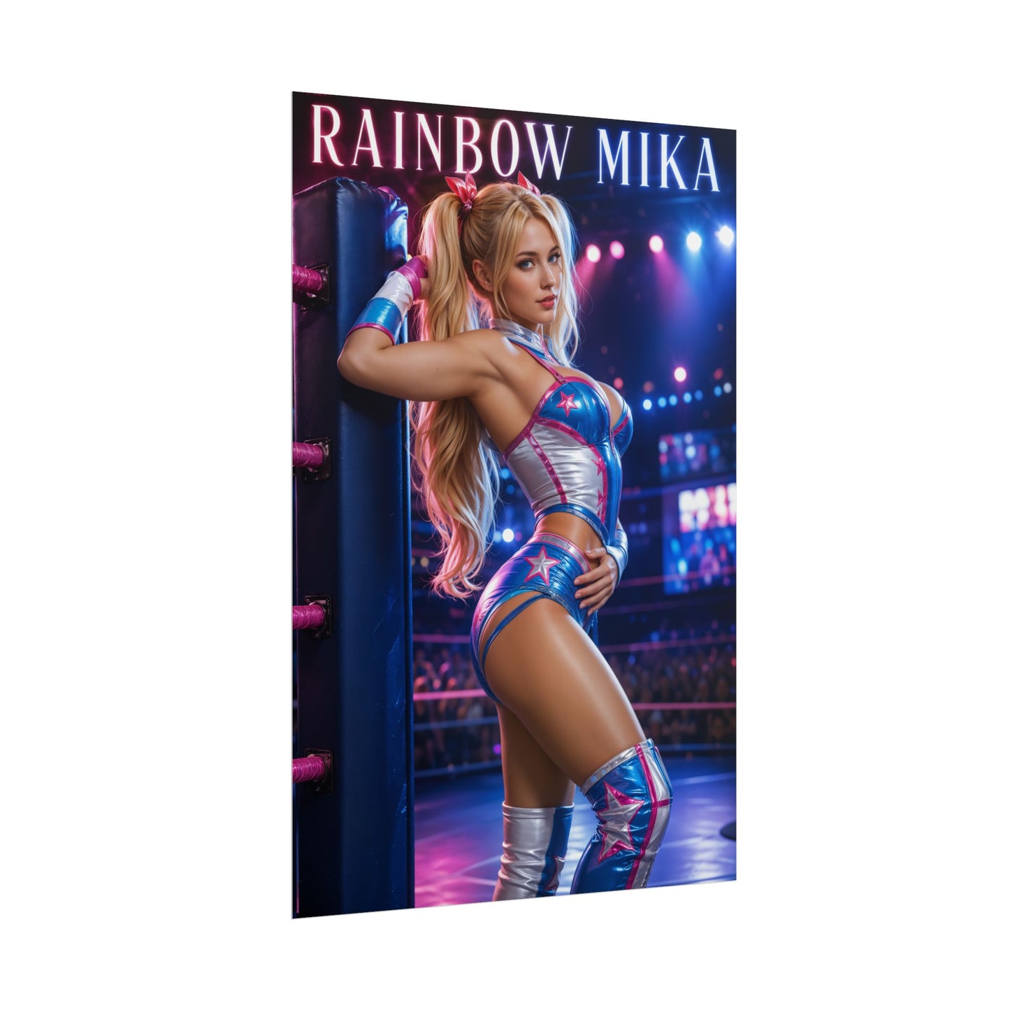 Rainbow Mika Street Fighter Poster Capcom Wall Art Print Decor