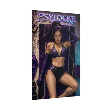 Comic Wall Art Psylocke Poster Heroine Room Decor Collectible Character Print