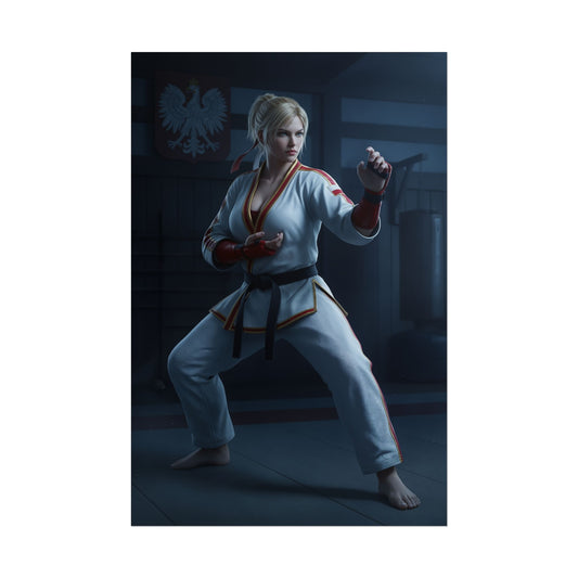 Lidia Sobieska Poster, Tekken Art Print – Iconic Fighting Game Heroine showcasing disciplined martial arts stance in ultra-high resolution wall art