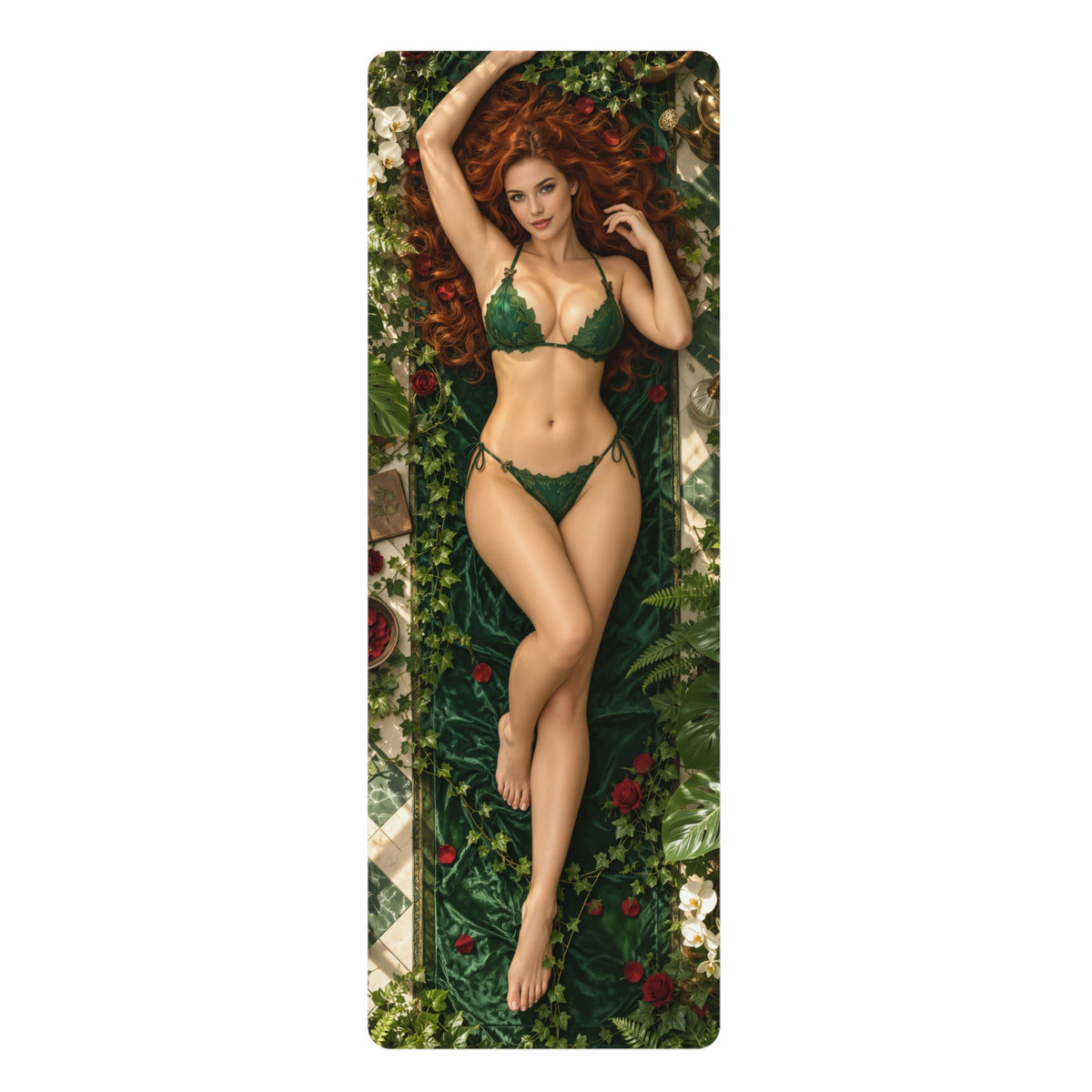 Poison Ivy Yoga Mat for Women 24x72 Glamour Fitness Workout Mat