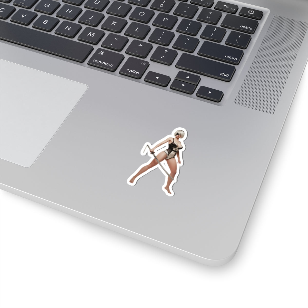 2B Sticker – Sci-Fi Game Vinyl Sticker for Laptops & Indoor Decor, glossy durable vinyl laptop decal showing iconic sci-fi character artwork