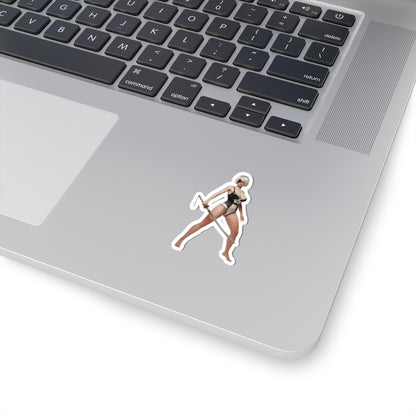 2B Sticker – Sci-Fi Game Vinyl Sticker for Laptops & Indoor Decor, glossy durable vinyl laptop decal showing iconic sci-fi character artwork