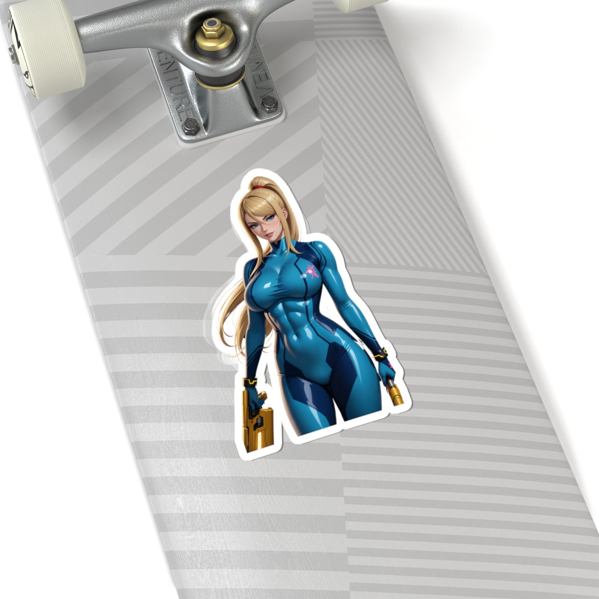 Samus Aran Aufkleber – Sci-Fi Vinyl-Aufkleber für Laptops, Notizbücher &amp; Innendekoration