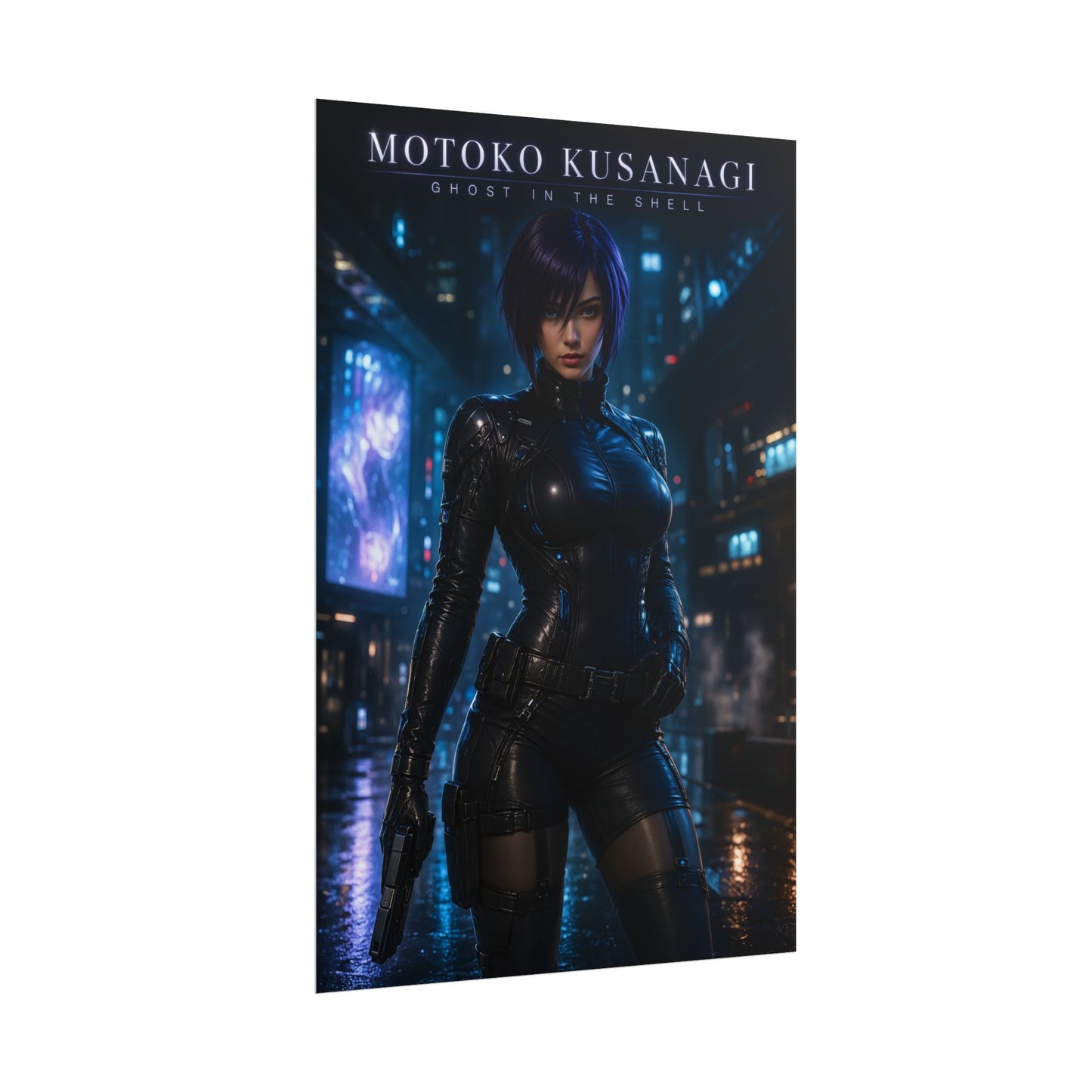 Motoko Kusanagi Poster, Ghost in the Shell Wall Art, Anime Print Decor