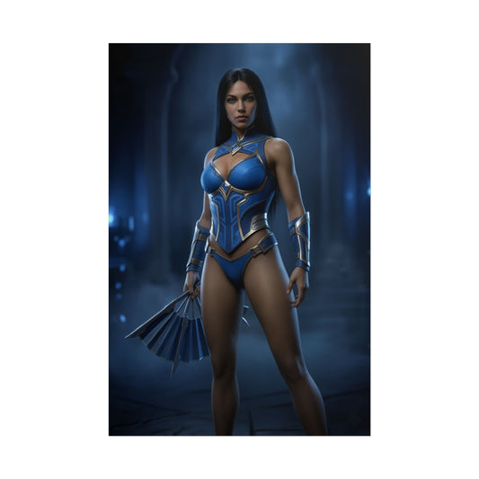 Kitana Poster Mortal Kombat Wall Art Print Gaming Room Decor