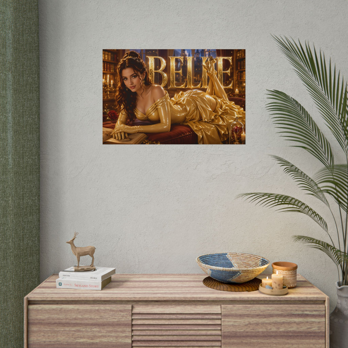 Belle Beauty and the Beast Poster Fantasy Wall Art Room Decor Collectible Print