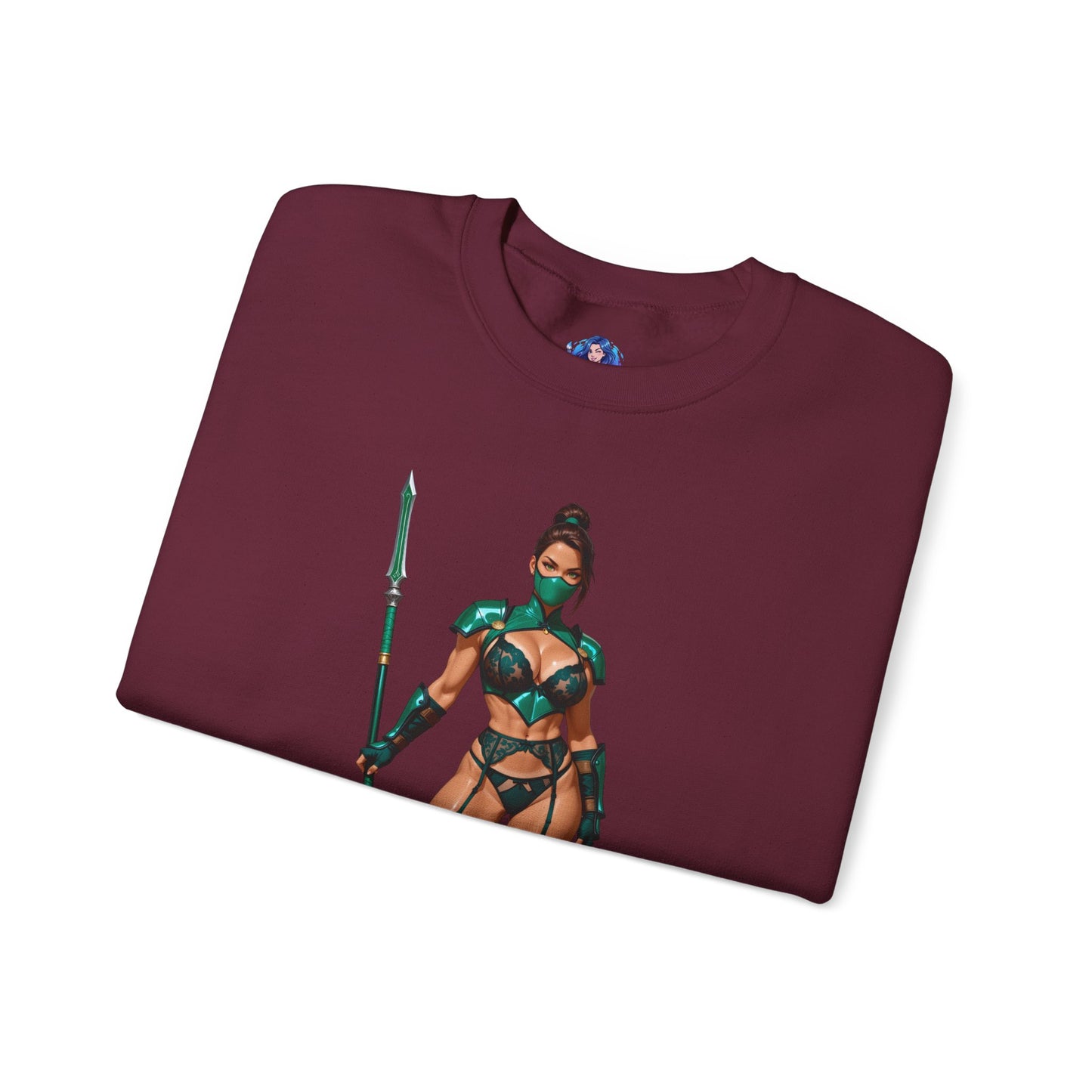 Толстовка Jade Mortal Kombat, топ Emerald Assassin Crewneck, затишний ігровий вуличний одяг для колекціонерів