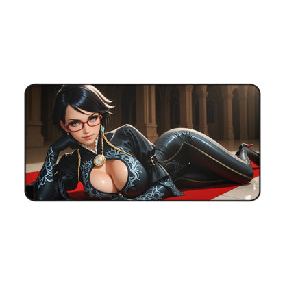 Bayonetta-Schreibtischunterlage, stylisches Mauspad im Stil der Actionspielheldin, Gaming-Schreibtisch-Setup