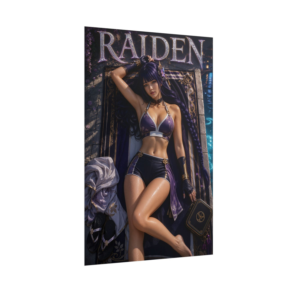 Raiden Shogun Genshin Impact Poster Wall Art Character Room Decor Collectible Pr