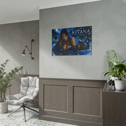 Kitana Character Poster Mortal Kombat Gaming Setup Wall Decor Collector Print