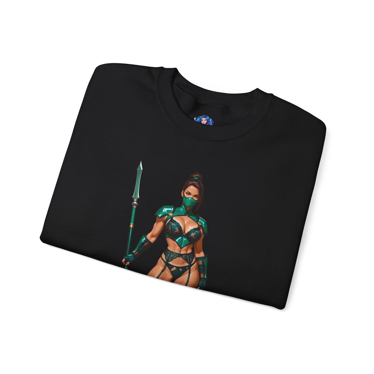Толстовка Jade Mortal Kombat, топ Emerald Assassin Crewneck, затишний ігровий вуличний одяг для колекціонерів