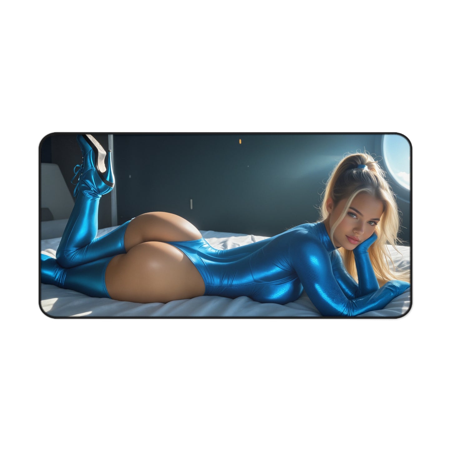 Килимок для столу Samus Aran, футуристичний килимок для миші з героїнею наукової фантастики, налаштування столу для космічних пригод