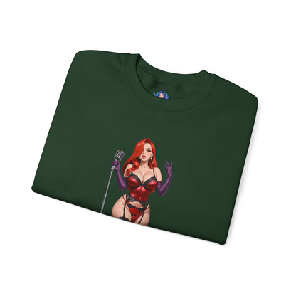 Jessica Rabbit Sweatshirt, klassischer Cartoon-Rundhalsausschnitt, gemütliche Retro-Streetwear für Fans