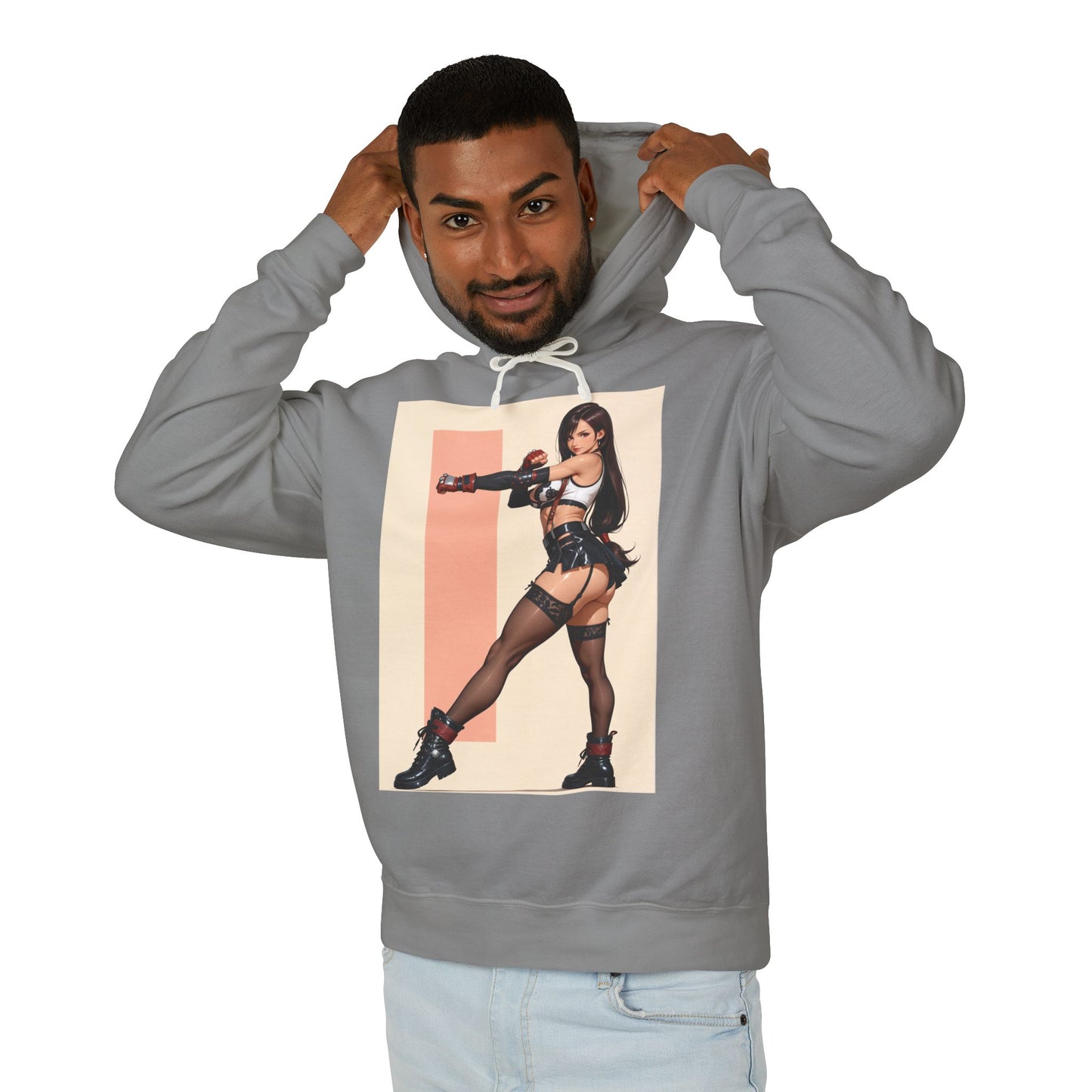 Худі з капюшоном Tifa Lockhart | Худі з фентезійною RPG | Пуловер з аніме-воїном