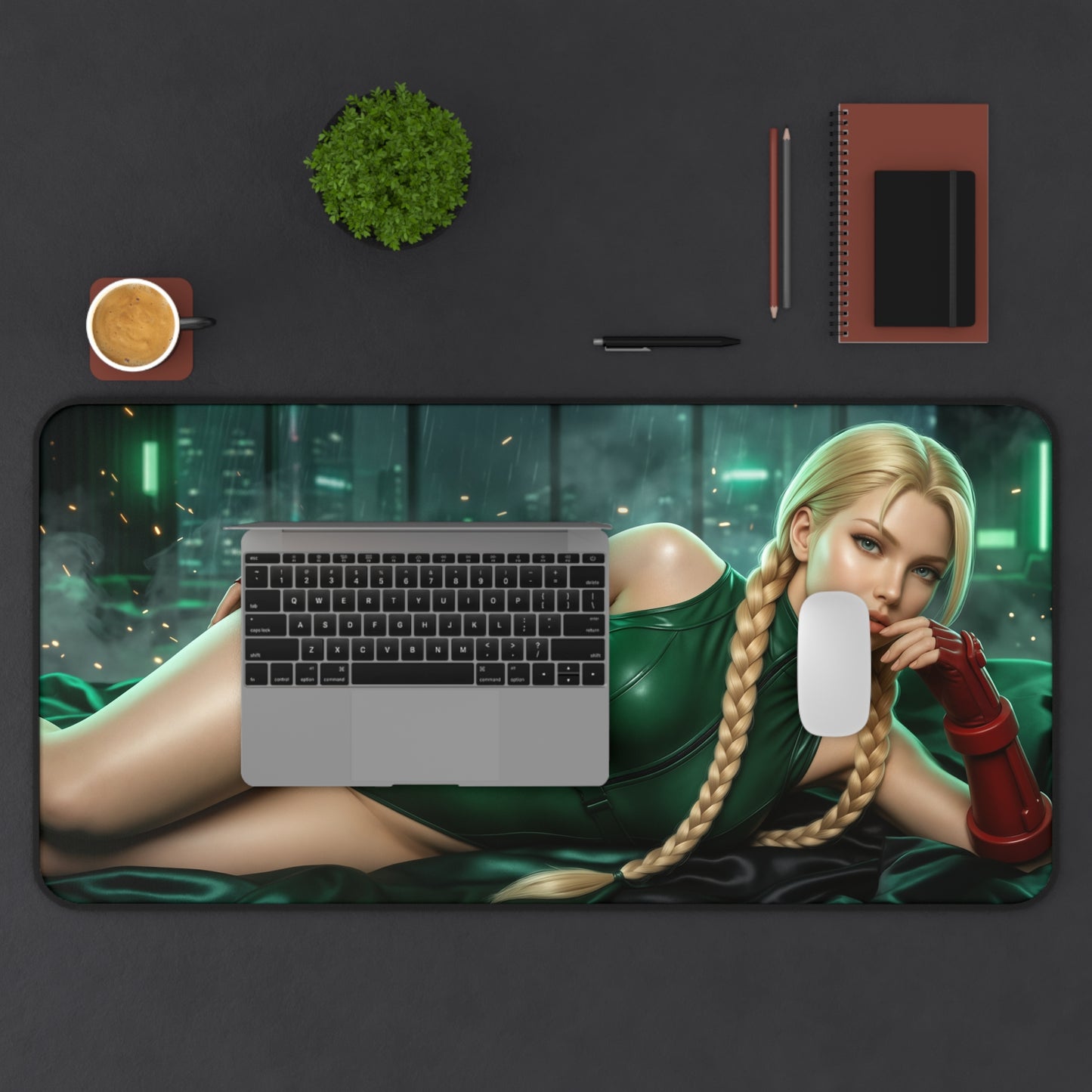 Street Fighter Mouse Pad, Cammy Desk Mat, Anime Decor XXL