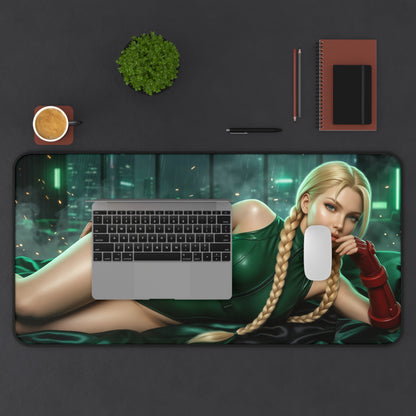 Street Fighter Mouse Pad, Cammy Desk Mat, Anime Decor XXL