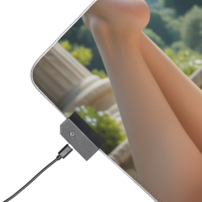 Nico Robin Desk Mat – LED RGB Pad, Calm Waifu Anime Girl Gaming Setup