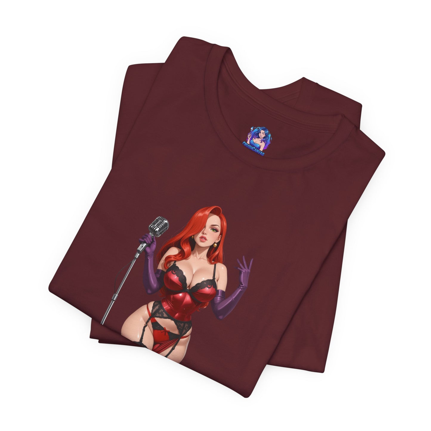 Jessica Rabbit Grafik-T-Shirt | Sexy Cartoon-Mädchen-T-Shirt für Otakus und Filmfans | Diva Streetwear
