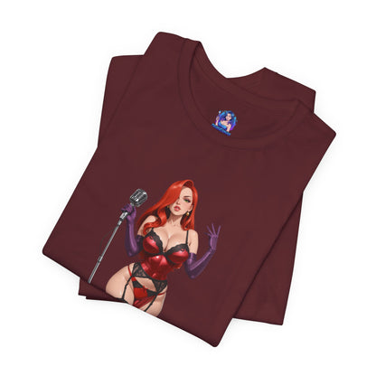 Jessica Rabbit Grafik-T-Shirt | Sexy Cartoon-Mädchen-T-Shirt für Otakus und Filmfans | Diva Streetwear