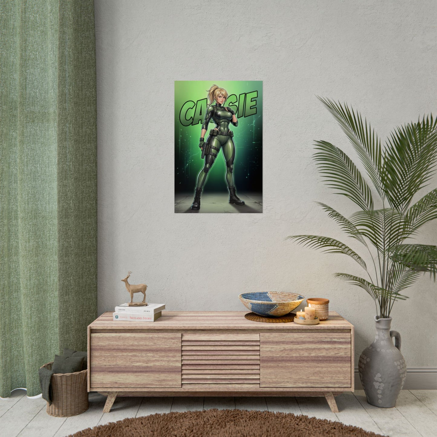 Cassie Cage Poster, Mortal Kombat Wall Art, Combat Girl Print, Action Game Wall Art, Gamer Room Decor, Gift