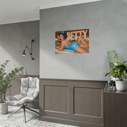 Betty Rubble The Flintstones Retro Poster Cartoon Wall Art Room Decor