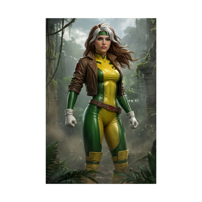 Rogue X-Men Poster – Iconic Mutant Heroine Wall Art for Gamer Decor: high-res Rogue character art on semi-gloss/matte paper for gamer rooms