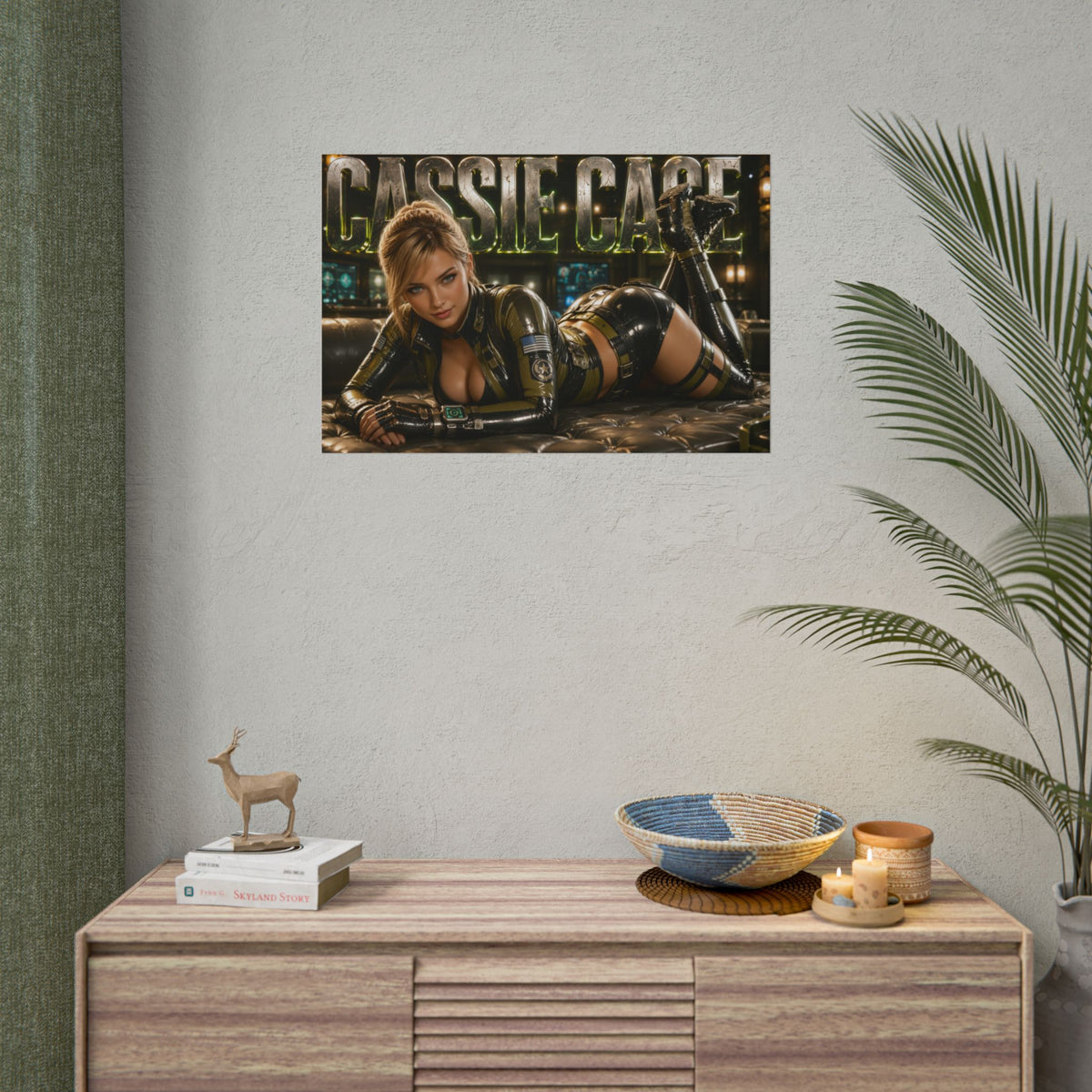 Game Room Decor Cassie Cage Mortal Kombat Poster Gaming Wall Art Character Print