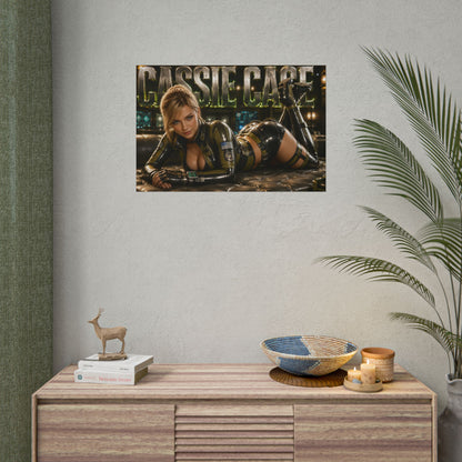 Game Room Decor Cassie Cage Mortal Kombat Poster Gaming Wall Art Character Print