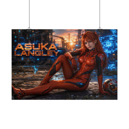 Anime Wall Art Asuka Langley Evangelion Poster Otaku Room Decor Collector Gift
