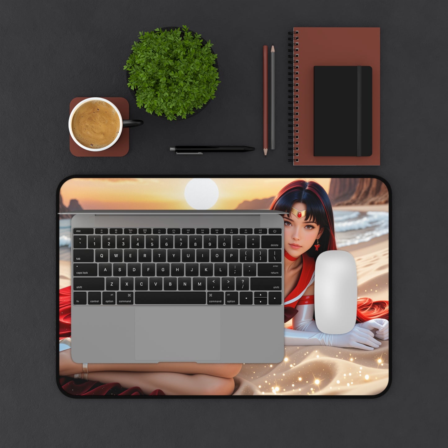 Килимок для столу Sailor Mars, килимок для миші Sailor Moon, декор для столу з аніме-дівчиною