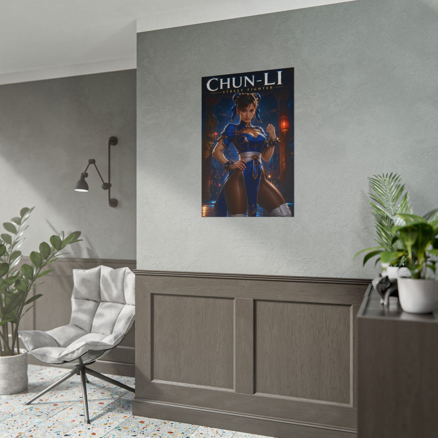 Chun-Li Poster, Street Fighter Wall Art, Gaming Print, Bedroom Decor
